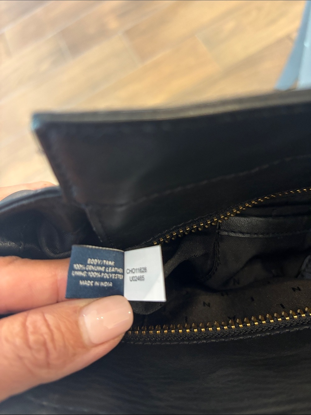 Cole Haan Classic Black Leather Work Tote with Gold Hardware and Braided Handles - Picture 8 of 12